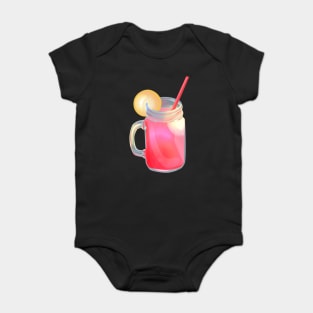 Pink Lemonade in Glass Jar Baby Bodysuit